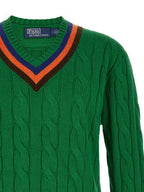 Zweifarbige Wollstrickjacke Polo Ralph Lauren