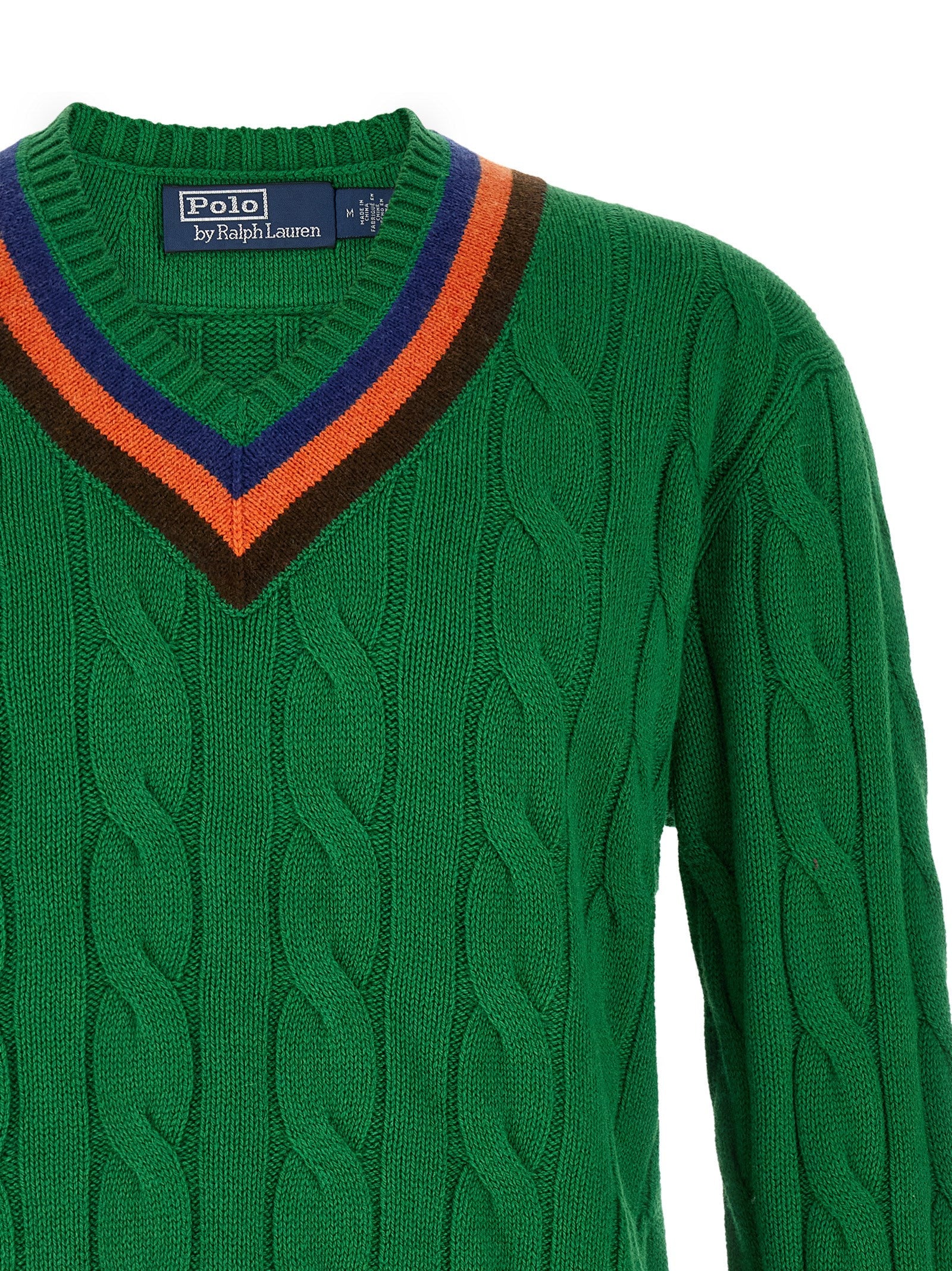 Zweifarbige Wollstrickjacke Polo Ralph Lauren