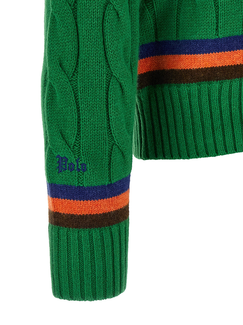 Zweifarbige Wollstrickjacke Polo Ralph Lauren