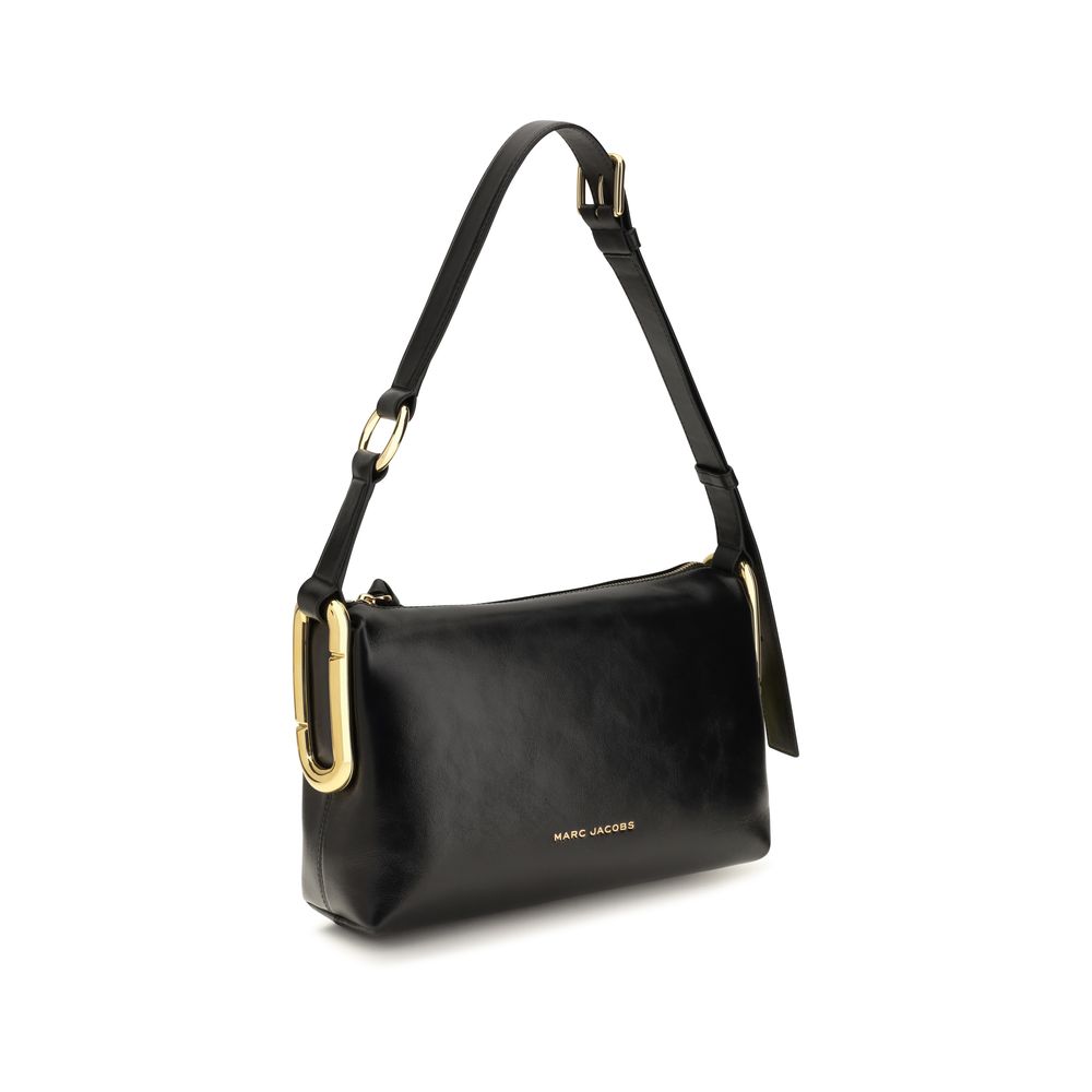 Schwarze Bos Taurus Kalbsleder Schultertasche Marc Jacobs