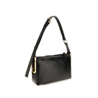 Schwarze Bos Taurus Kalbsleder Schultertasche Marc Jacobs