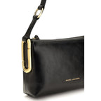Schwarze Bos Taurus Kalbsleder Schultertasche Marc Jacobs