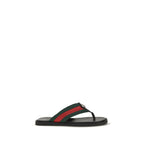 Schwarze Flip-Flop-Sandalen aus Nylon Gucci