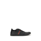 Schwarze Bos Taurus Kalbsleder Low-Top-Sneaker Gucci