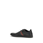 Schwarze Bos Taurus Kalbsleder Low-Top-Sneaker Gucci
