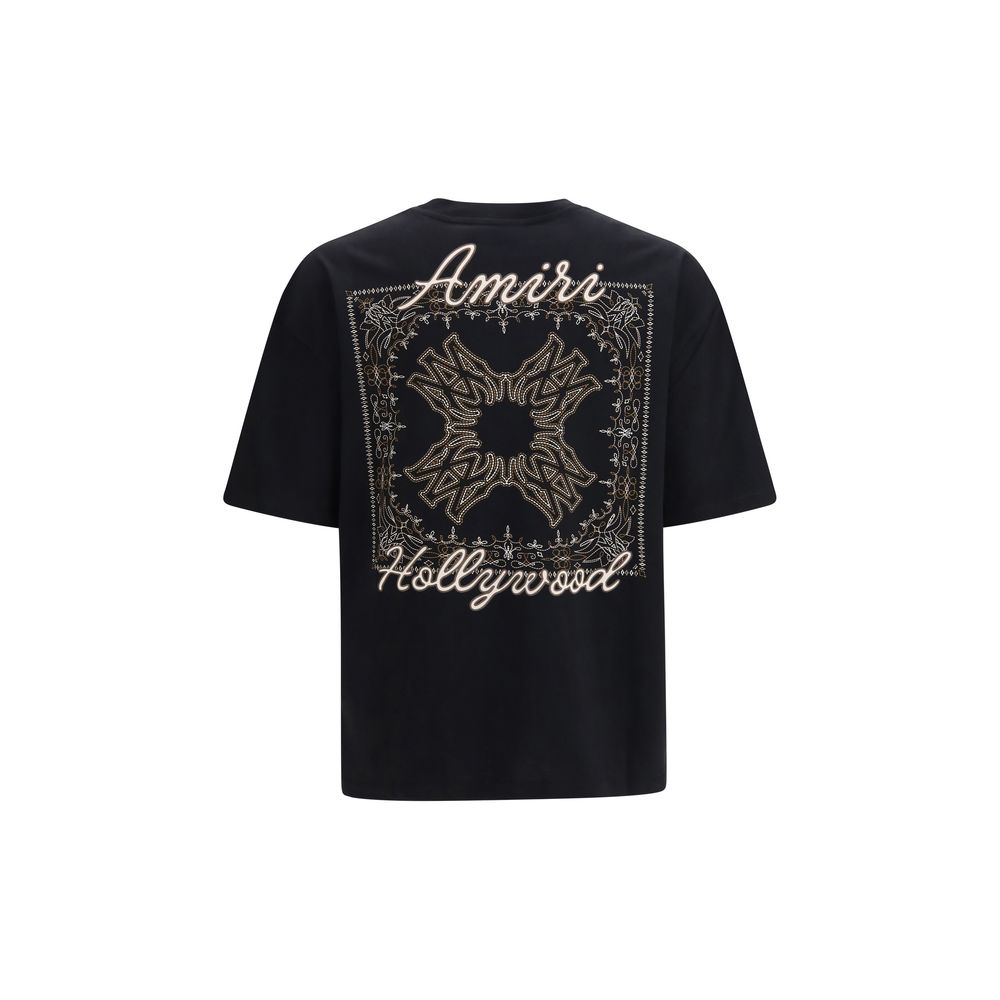 Schwarzes Baumwoll-T-Shirt Amiri