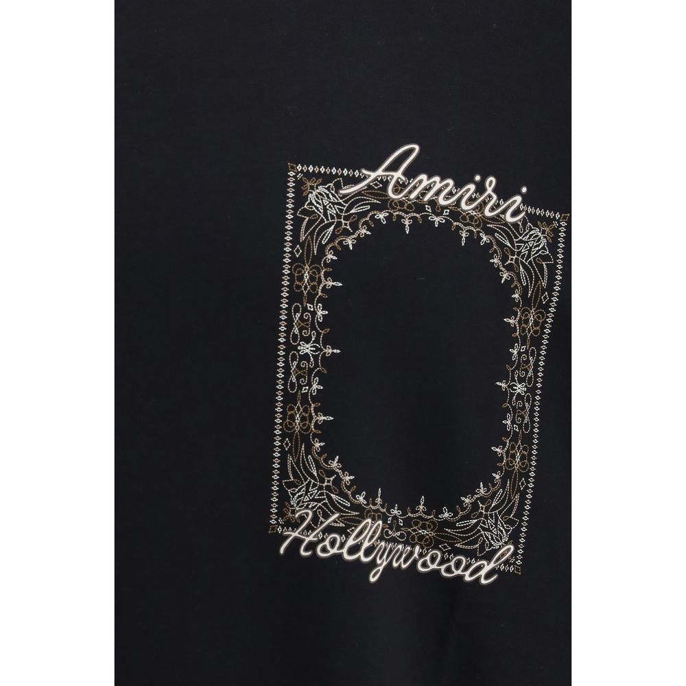 Schwarzes Baumwoll-T-Shirt Amiri