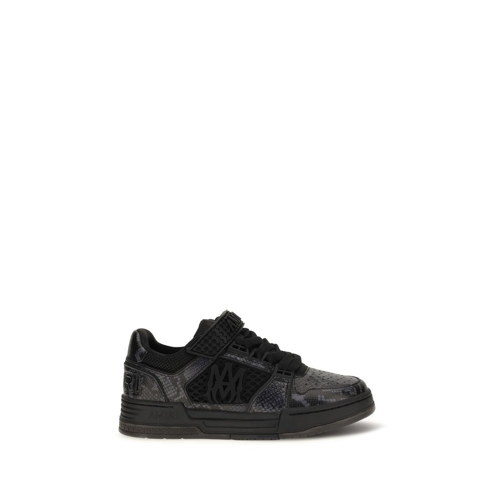 Schwarze Bos Taurus Kalbsleder Sneaker Amiri