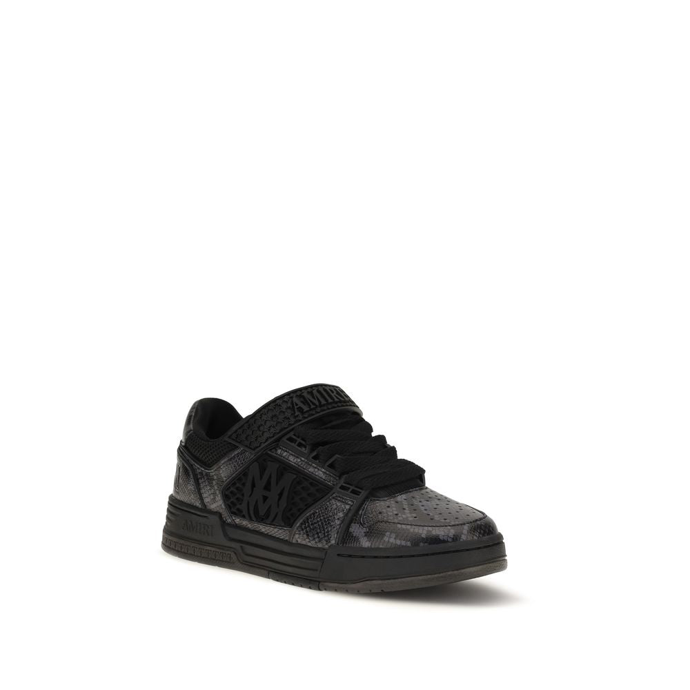 Schwarze Bos Taurus Kalbsleder Sneaker Amiri