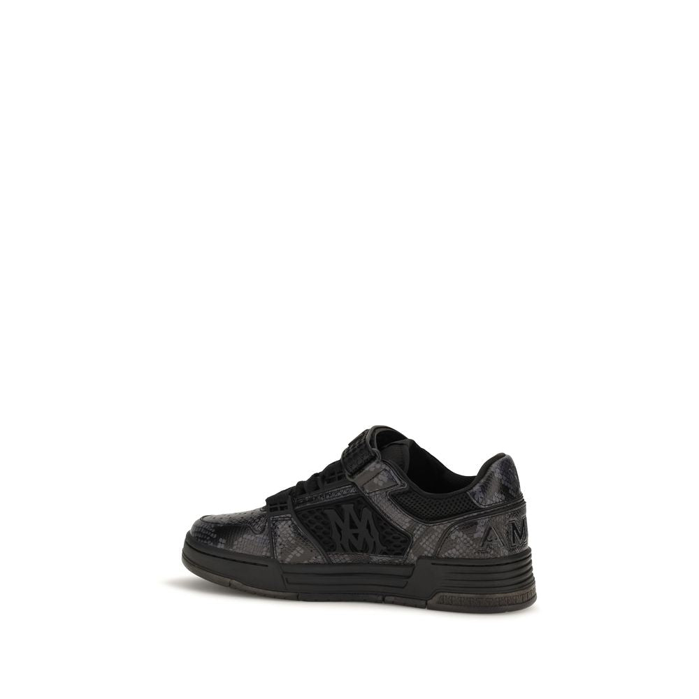 Schwarze Bos Taurus Kalbsleder Sneaker Amiri