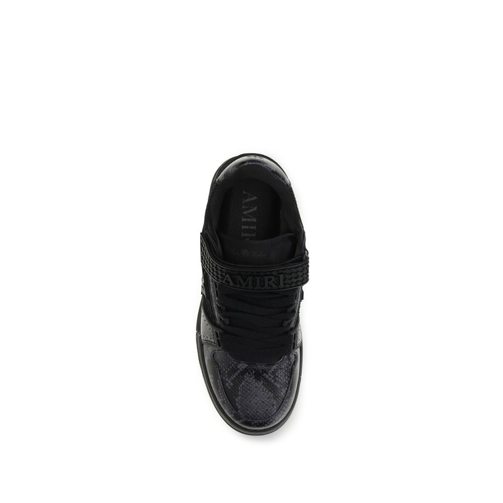 Schwarze Bos Taurus Kalbsleder Sneaker Amiri