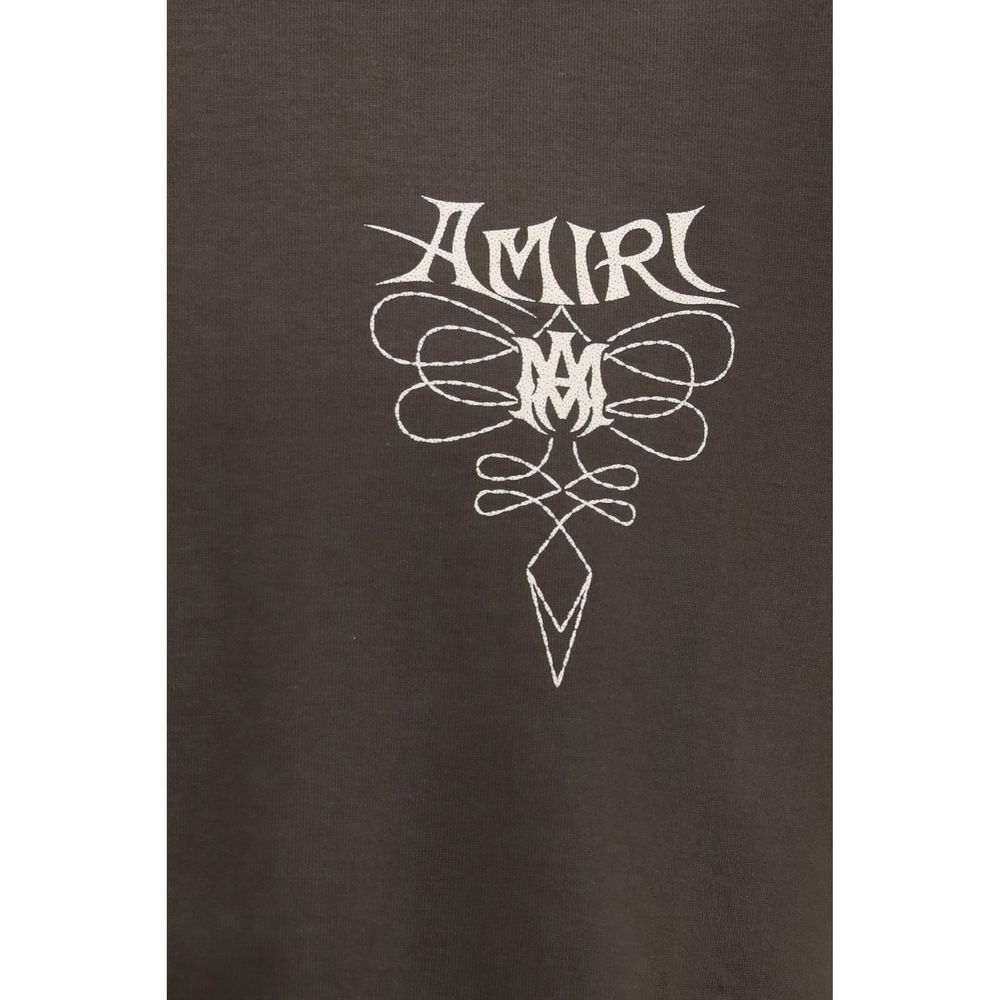 Braunes Baumwoll-T-Shirt Amiri