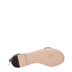 Grüne Ledersandalen mit flachem Absatz Tom Ford