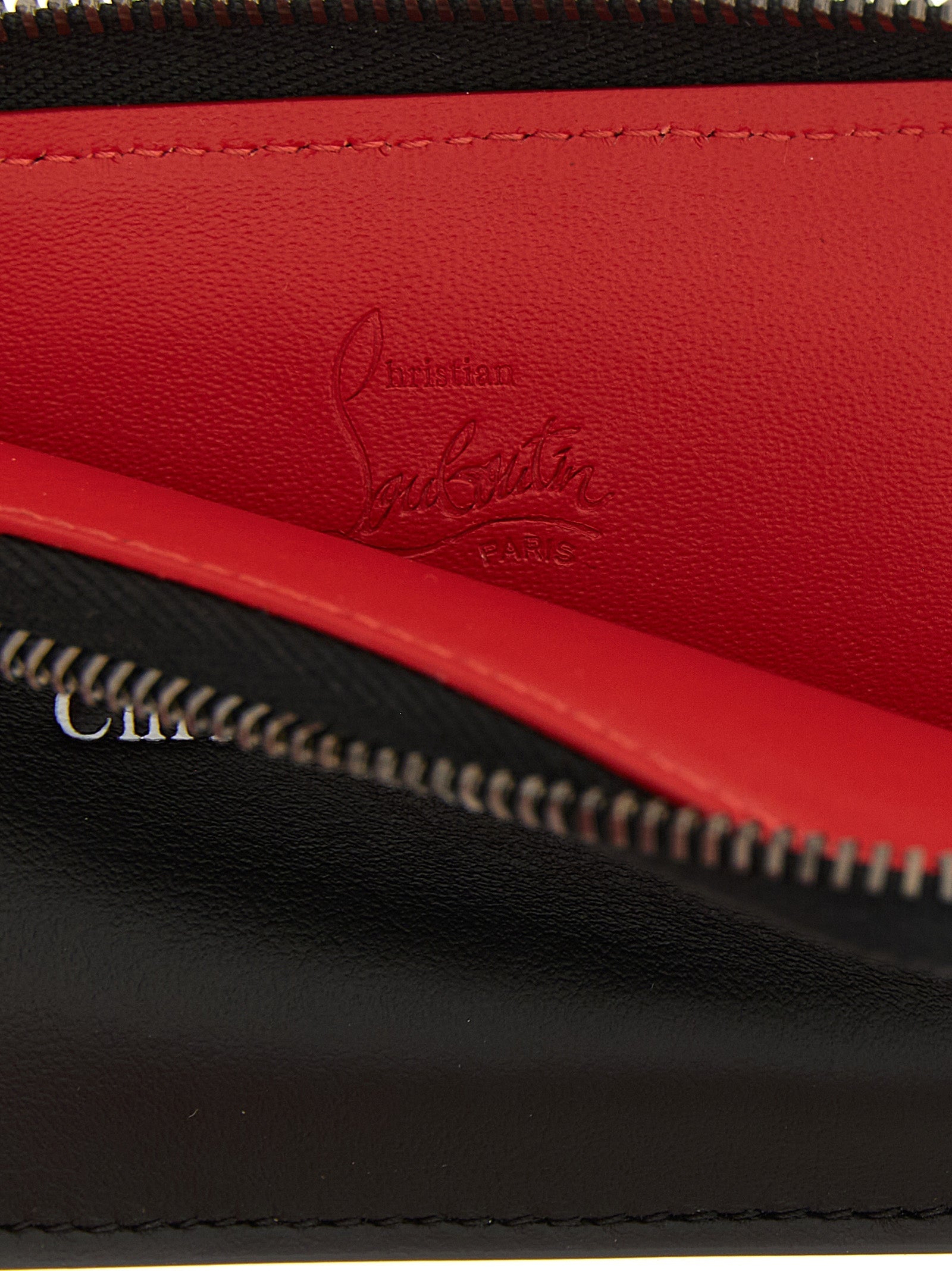 Schwarzer Kalbsleder-Kartenetui Christian Louboutin