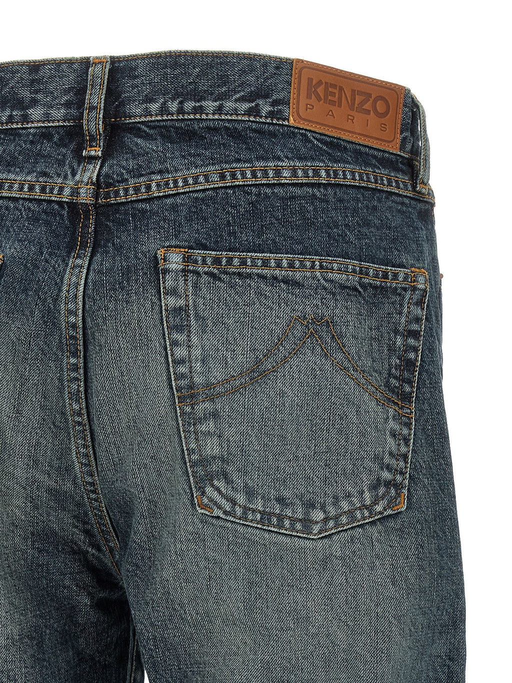 Blaue Jeans aus Baumwolle im geraden Schnitt Kenzo