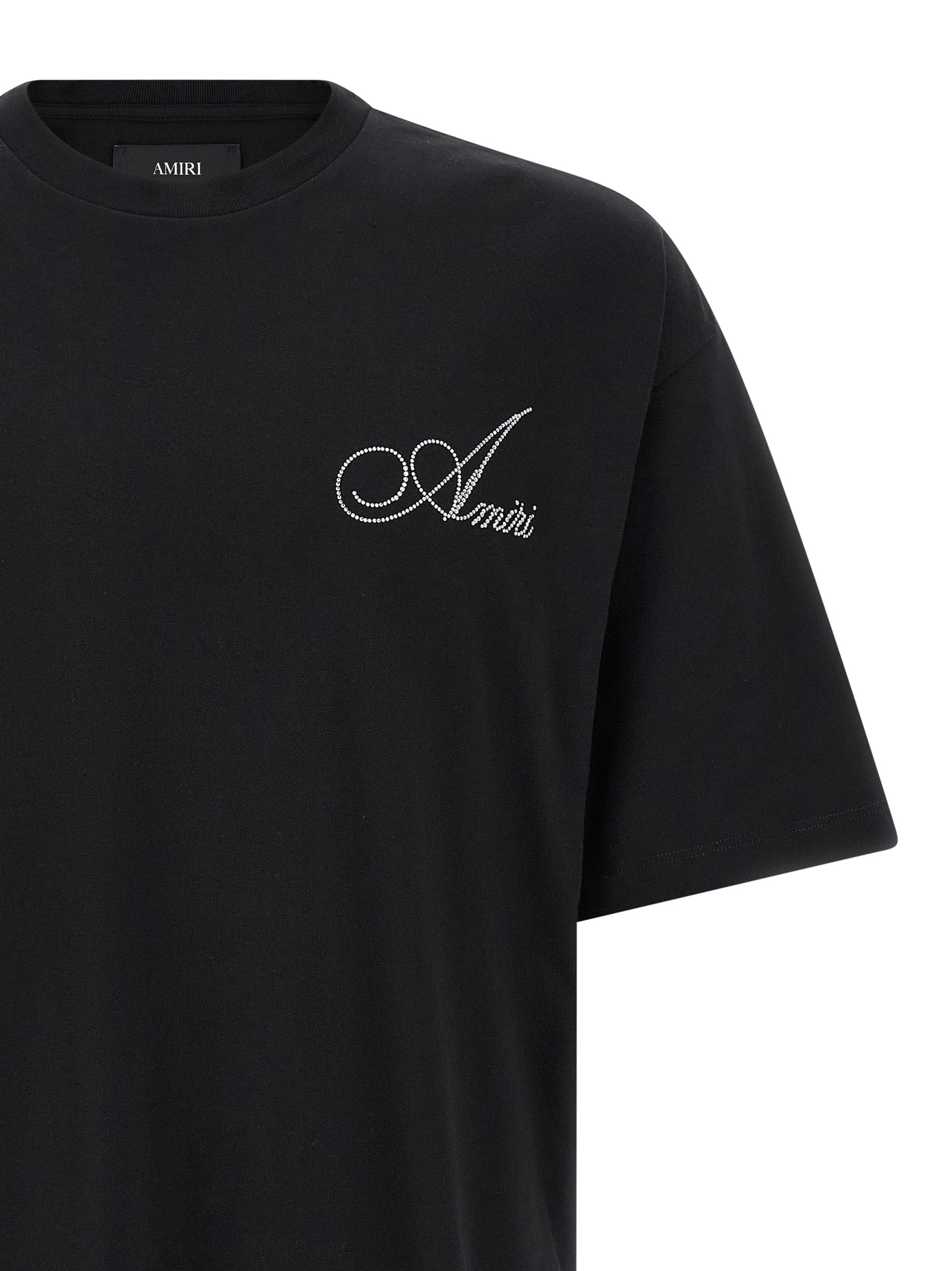Schwarzes Baumwoll-T-Shirt Amiri