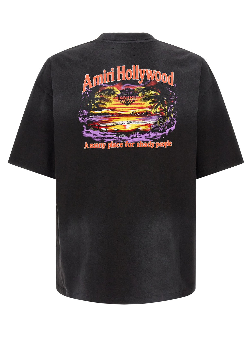 Schwarzes Baumwoll-T-Shirt Amiri