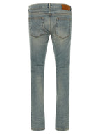 Blaue Baumwoll-Skinny-Jeans Amiri