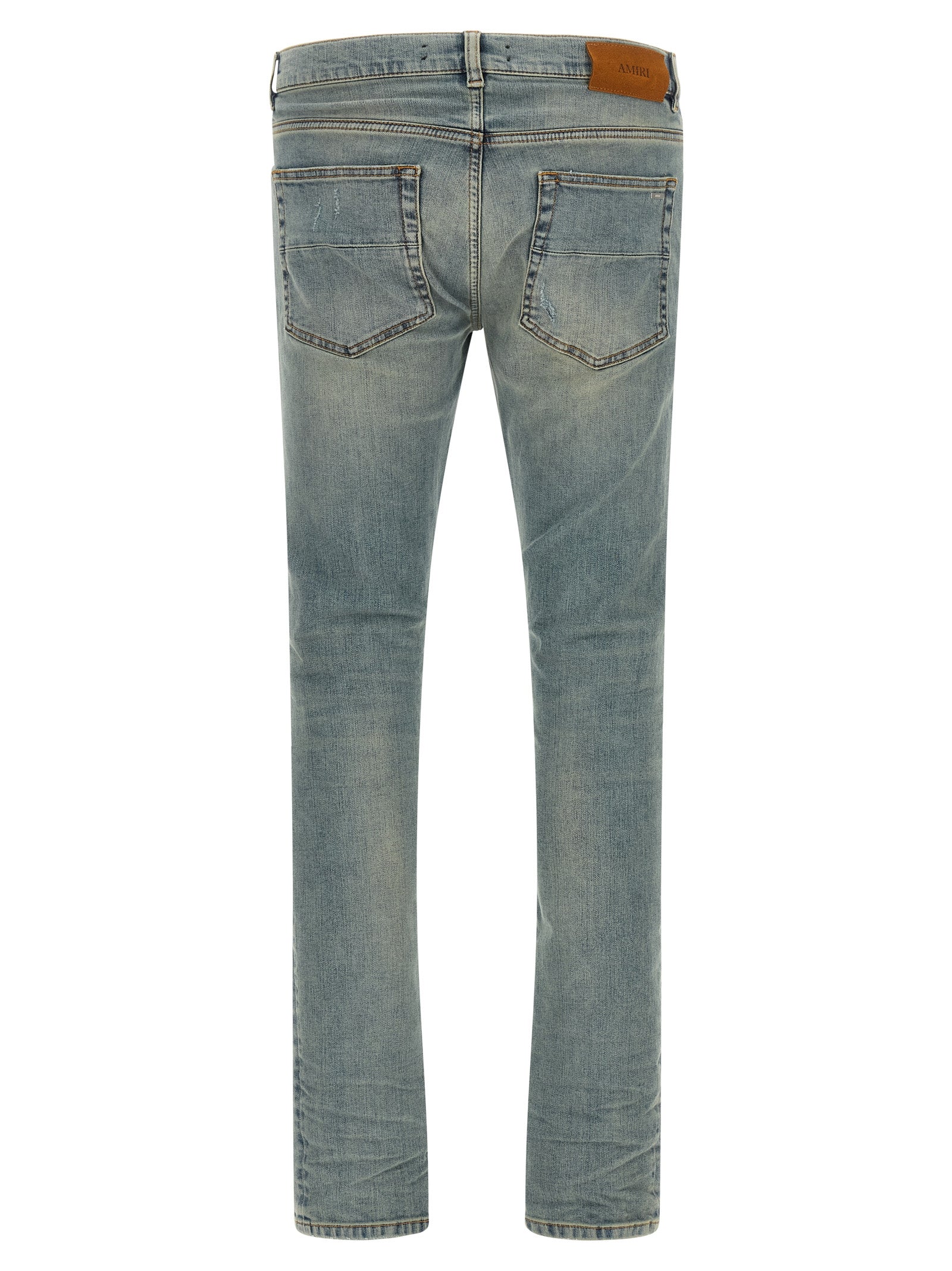 Blaue Baumwoll-Skinny-Jeans Amiri