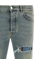 Blaue Baumwoll-Skinny-Jeans Amiri