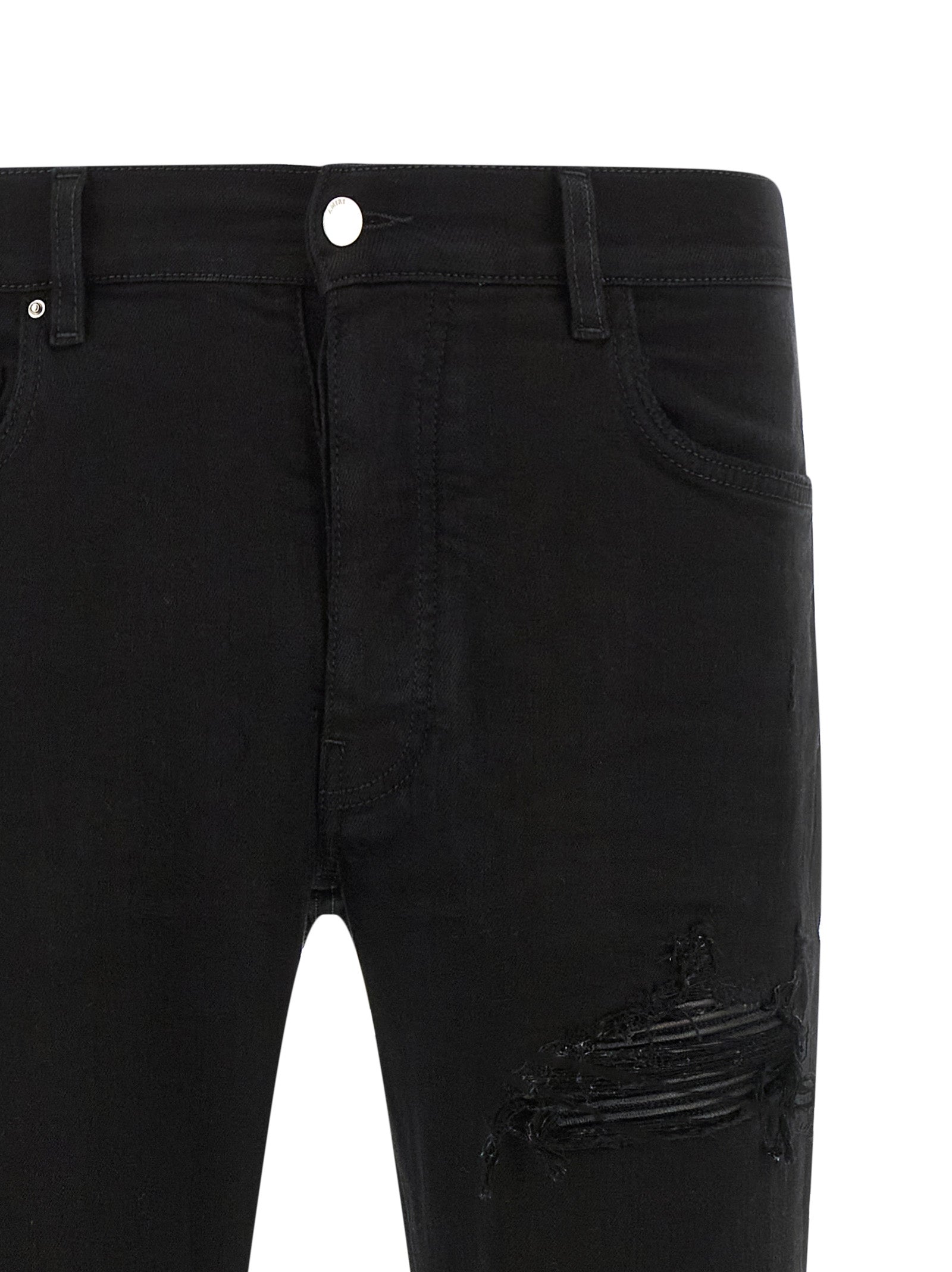 Schwarze Baumwoll-Jeans im Slim Fit Amiri