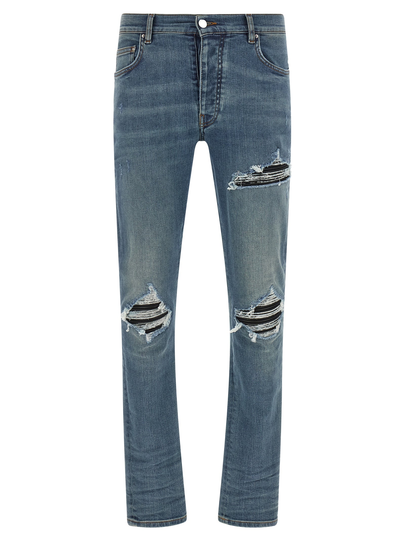 Blaue Baumwoll-Skinny-Jeans Amiri