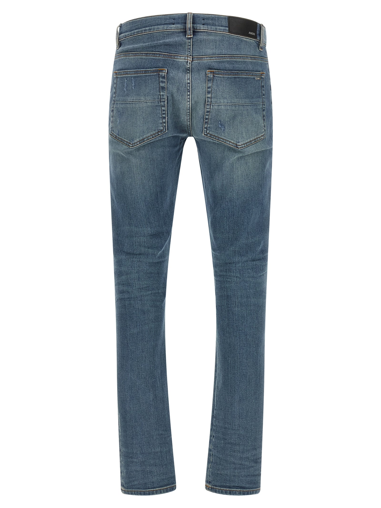 Blaue Baumwoll-Skinny-Jeans Amiri