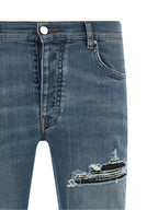 Blaue Baumwoll-Skinny-Jeans Amiri