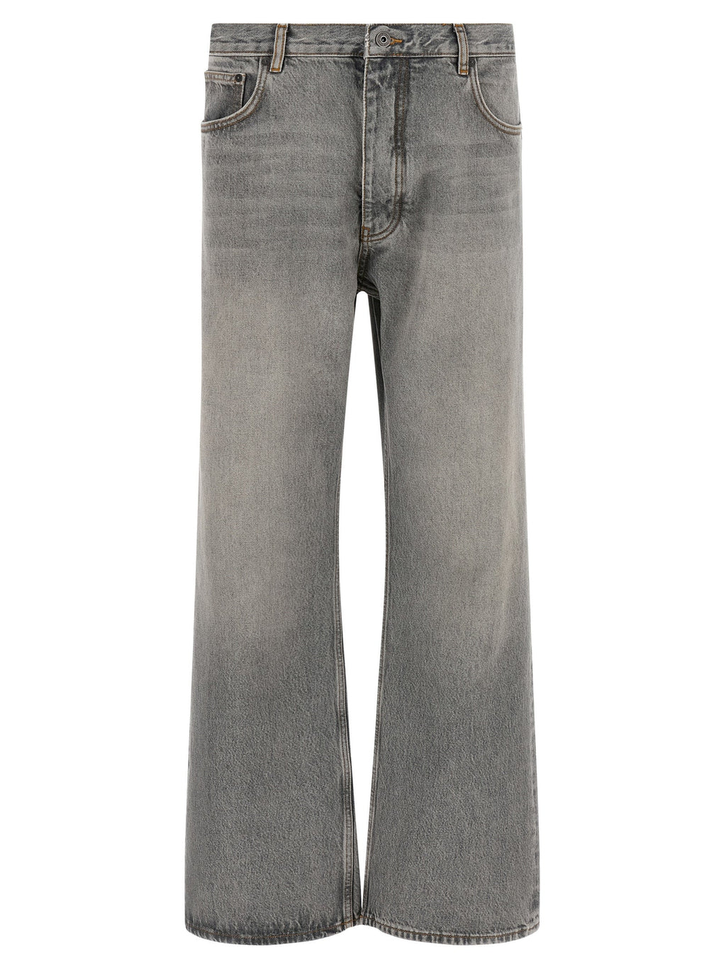 Graue Jeans aus Baumwolle im Relaxed Fit Off-White