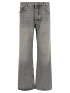 Graue Jeans aus Baumwolle im Relaxed Fit Off-White