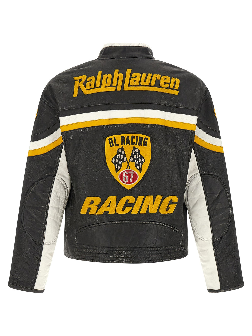 Schwarze Lederjacke aus Rindsleder Polo Ralph Lauren