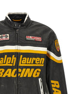 Schwarze Lederjacke aus Rindsleder Polo Ralph Lauren
