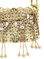 Schultertasche aus goldfarbenem Edelstahl Paco Rabanne