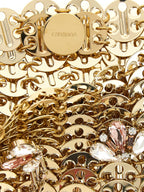 Schultertasche aus goldfarbenem Edelstahl Paco Rabanne