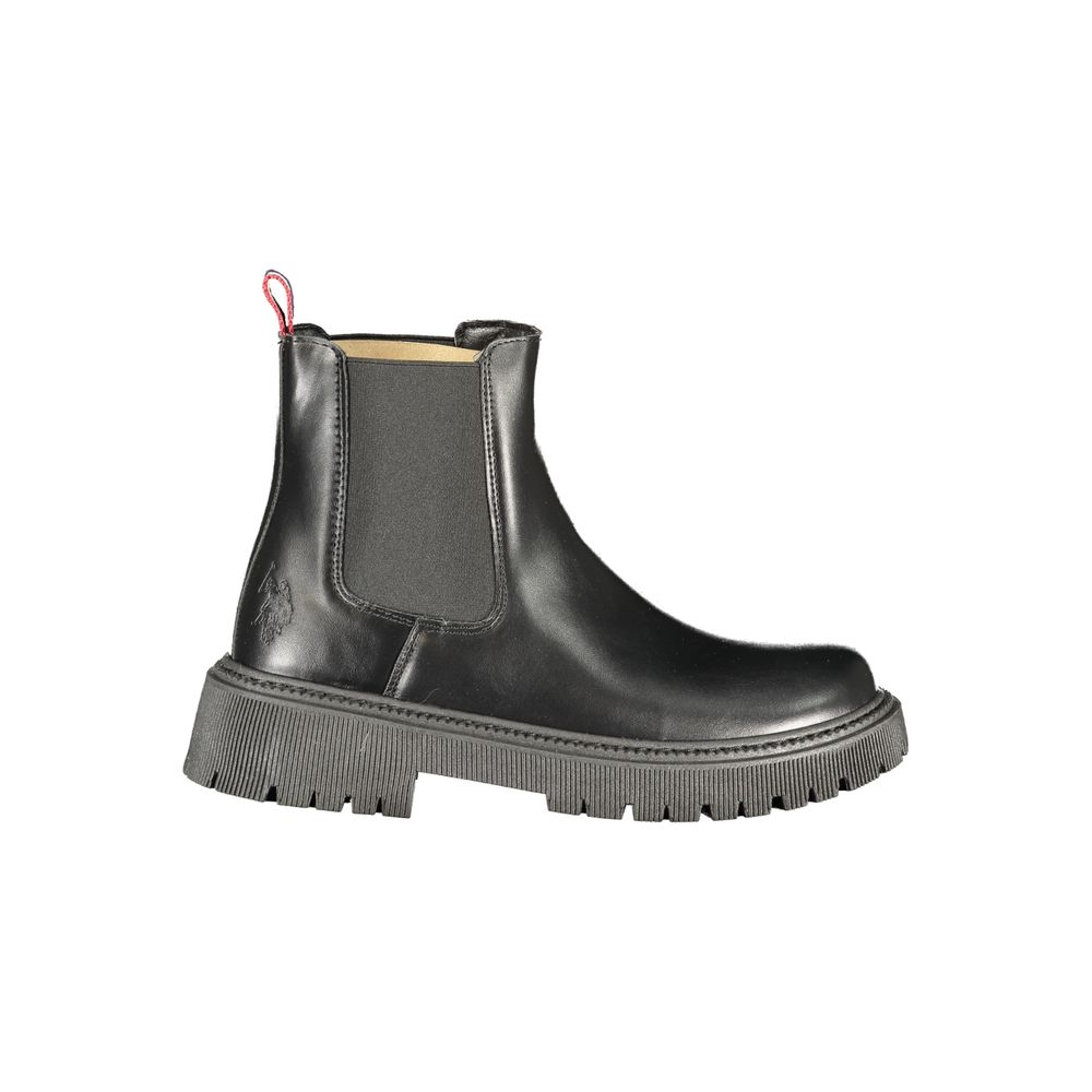 Schwarze Stiefeletten aus Polyurethan für Damen U.S. POLO ASSN.