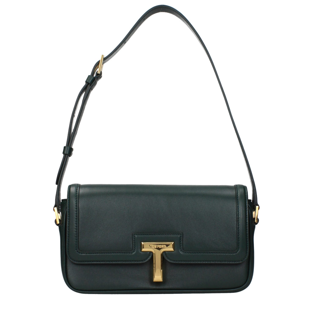 Grüne Leder Schultertasche Tom Ford
