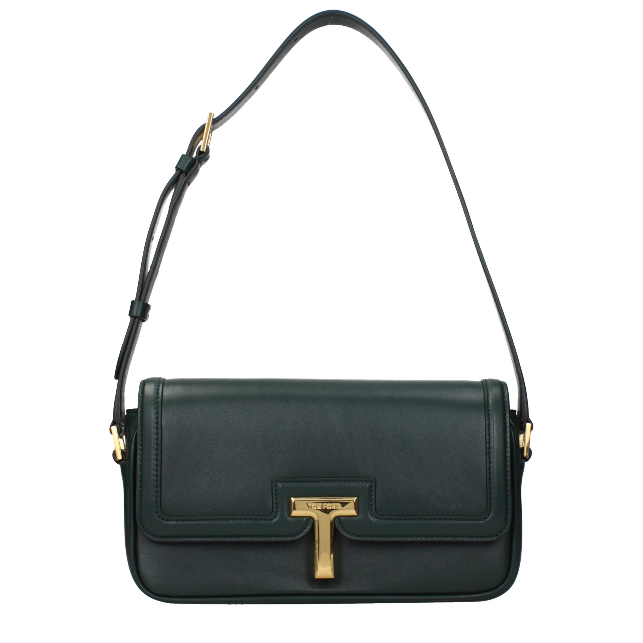 Grüne Leder Schultertasche Tom Ford