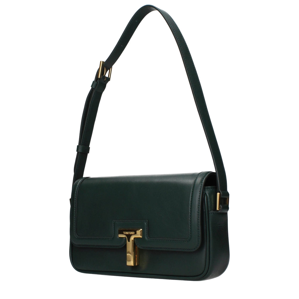 Grüne Leder Schultertasche Tom Ford