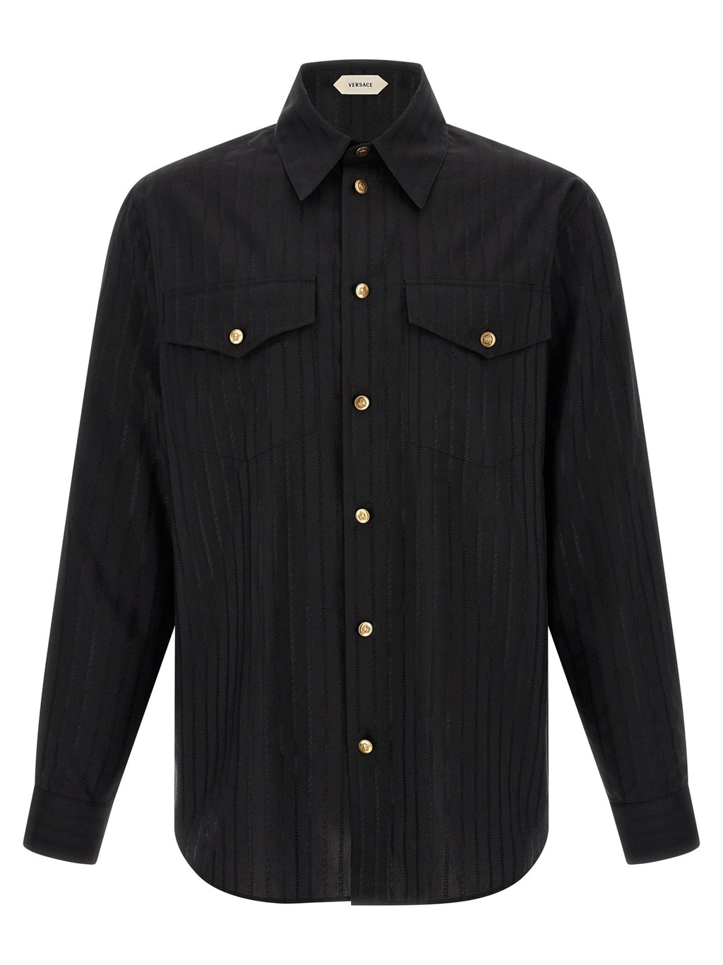 Schwarze Baumwollbluse Versace