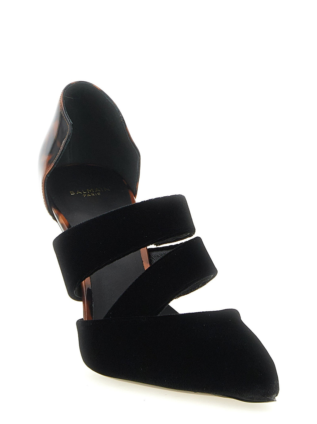 Schwarze Pumps aus Viskose mit hohem Absatz Balmain