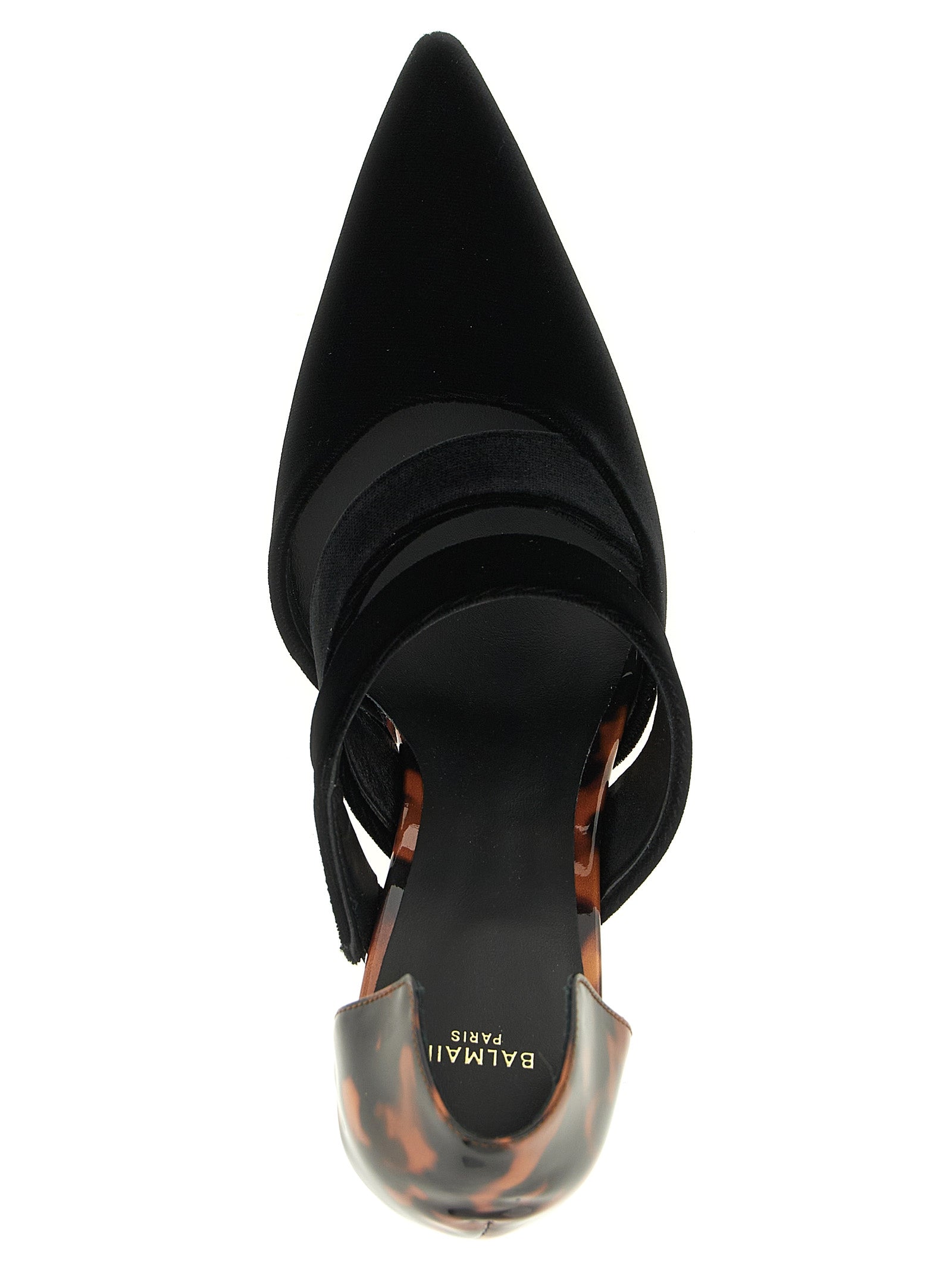 Schwarze Pumps aus Viskose mit hohem Absatz Balmain