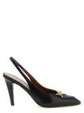 Schwarze Pumps aus Lammleder mit hohem Absatz Versace