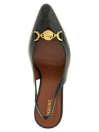 Schwarze Pumps aus Lammleder mit hohem Absatz Versace