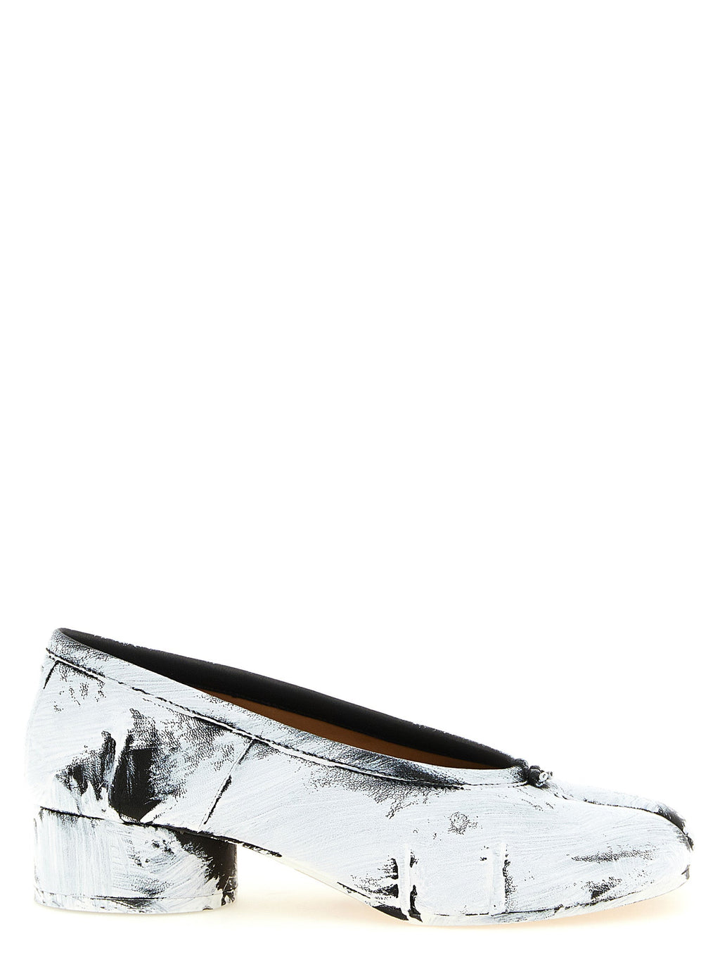 Zweifarbige Pumps aus Lammleder mit mittlerem Absatz Maison Margiela