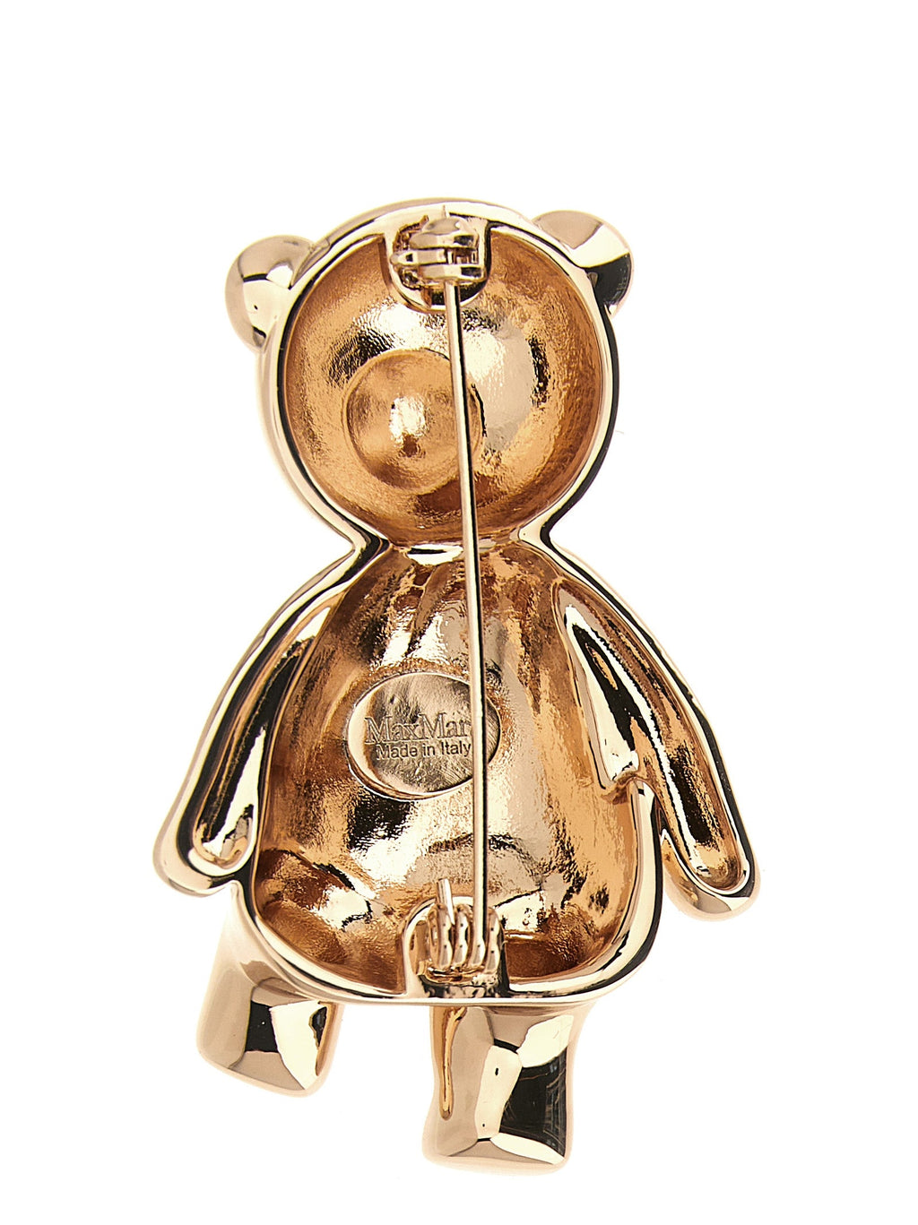 Goldfarbene Brosche aus Metall Max Mara