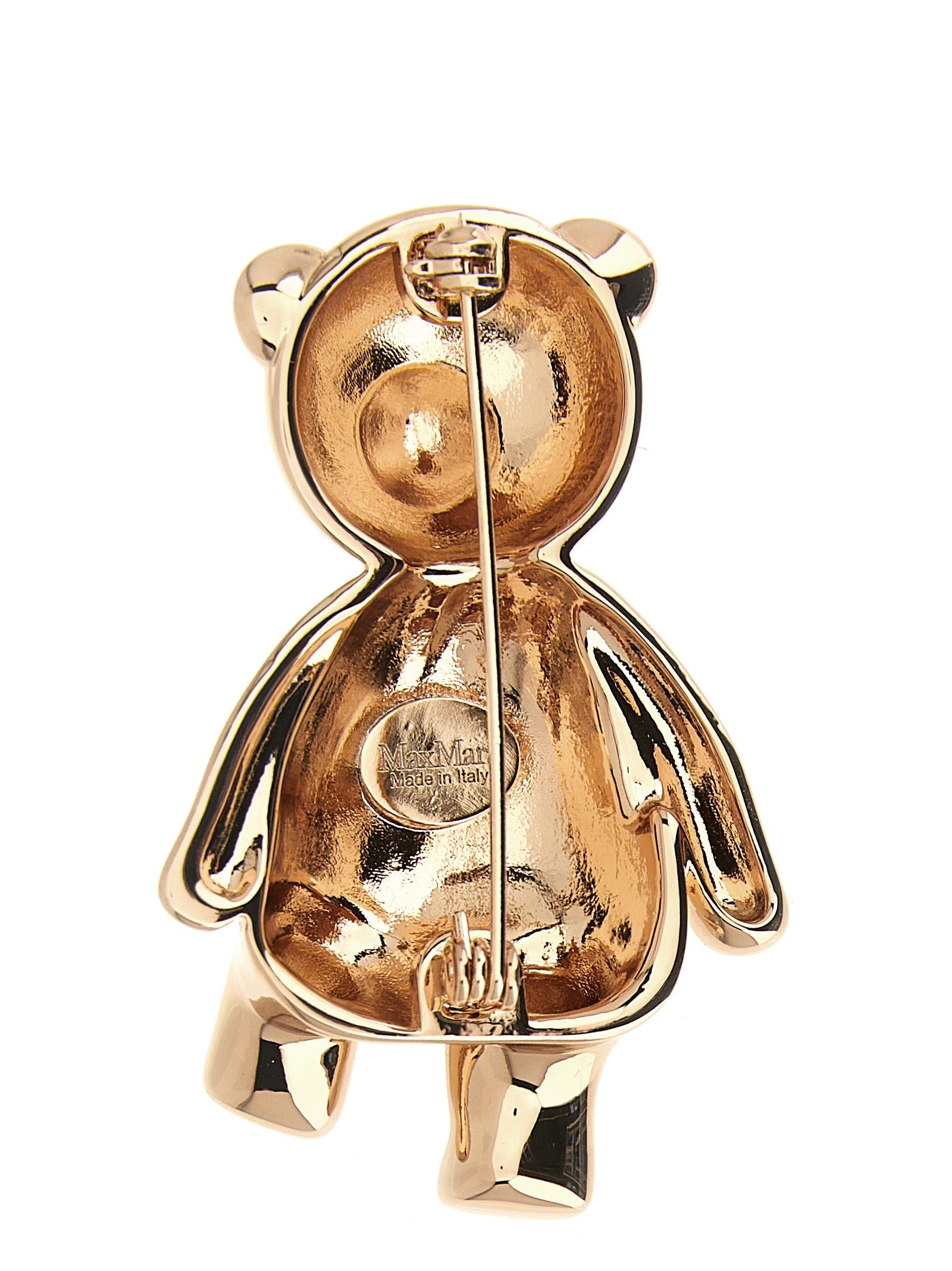Goldfarbene Brosche aus Metall Max Mara