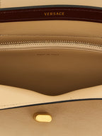 Beigefarbene Kalbshaut Schultertasche Versace