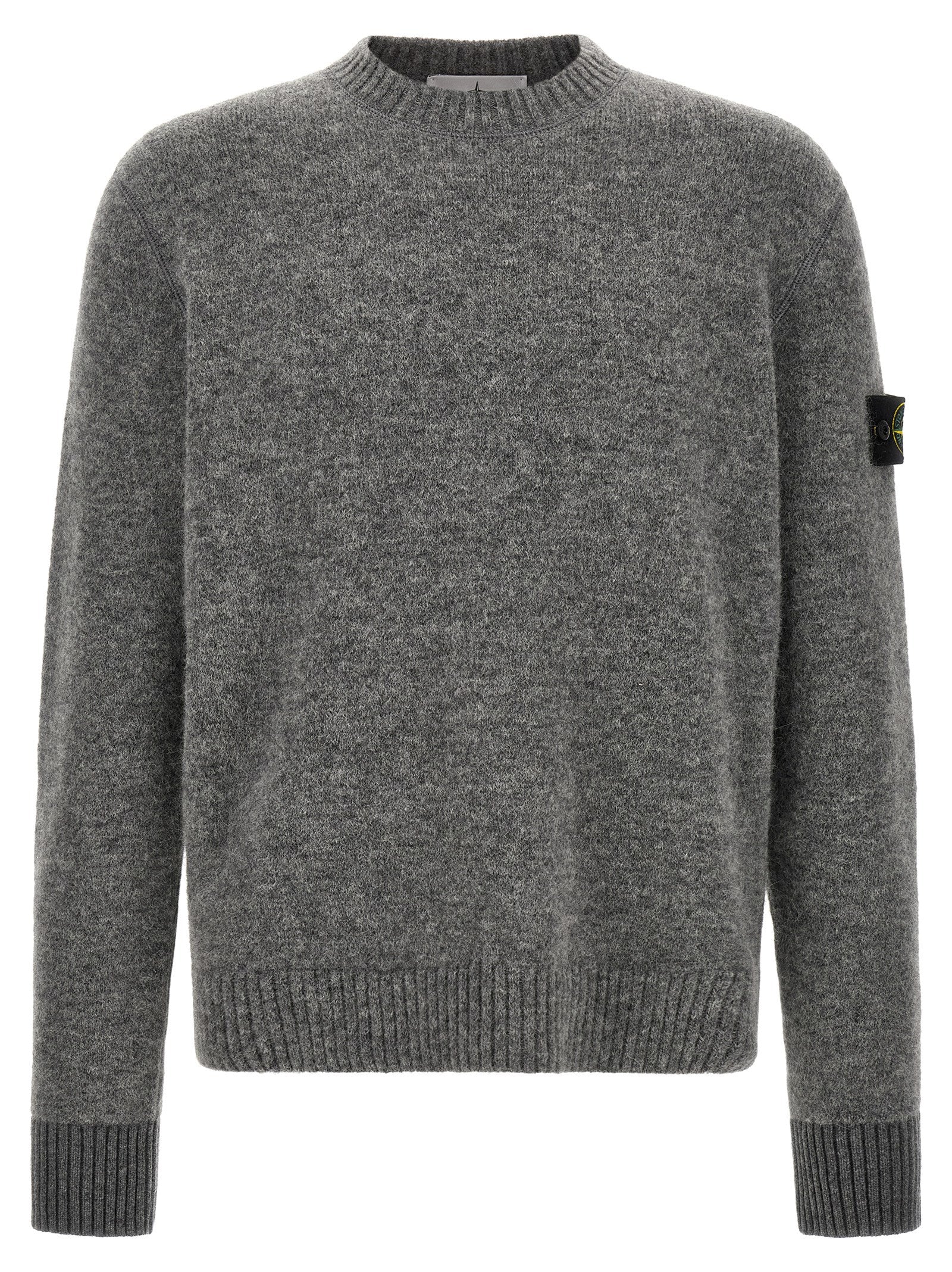 Grauer Wollcardigan Stone Island