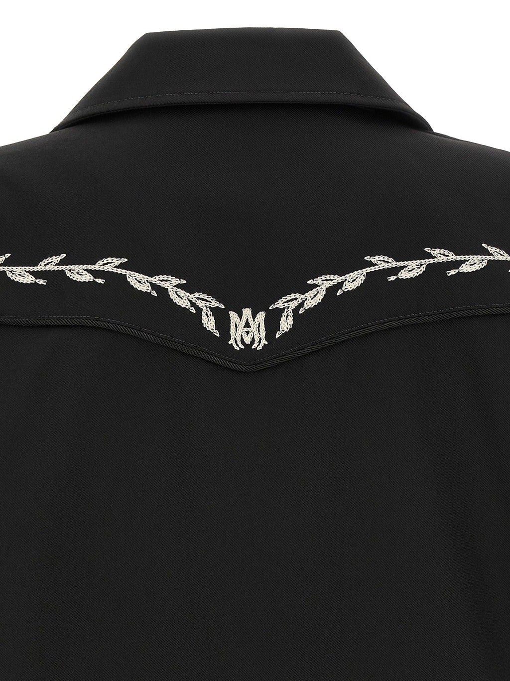 Schwarze Polyester-Jacke in voller Länge Amiri