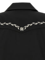 Schwarze Polyester-Jacke in voller Länge Amiri